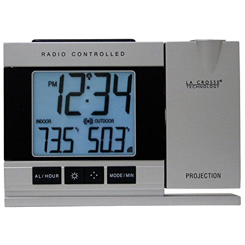 La Crosse Technology WT-5220U-IT Projection Alarm Clock with Indoor/Outdoor Temperature