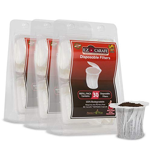 EZ-Carafe Disposable Paper Filters by Perfect Pod, 3-Pack (90 Filters)