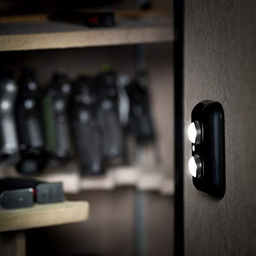 Gun Safe Light with PIR Motion Sensor Light Activation - Two Adjustable and Rotatable LED Lens for Directional Lighting Inside Your Safe