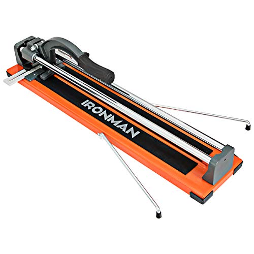 Goplus 24 Inch Manual Tile Cutter, Professional Porcelain Ceramic Floor Tile Cutter with Tungsten Carbide Cutting Wheel and Removable Scale