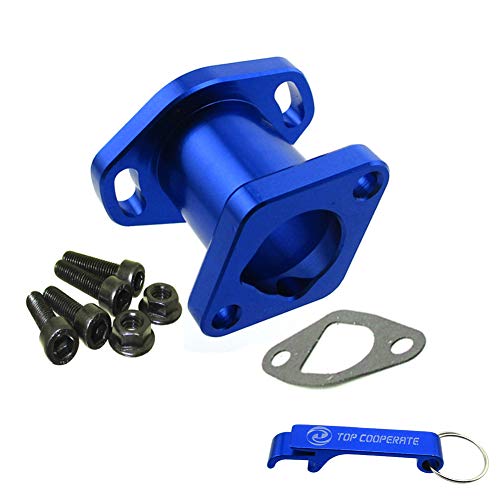 TC-Motor Blue Racing Performance Intake Pipe Inlet Manifold Gasket Screw For Predator 212cc For Honda GX200 For 6.5HP Chinese OHV Engines For Chinese 196cc Clone Engines Go Kart Cart Mini Bike