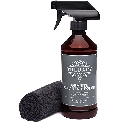 Therapy - Granite Cleaner and Polish Kit with Large Microfiber Cloth, 16 fl. oz.
