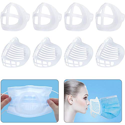 5/10 Pcs 3D Silicone Bracket for Comfortable Wearing Keep Fabric Off Mouth to Create More Breathing Space Reusable Washable Translucent. (10, B)