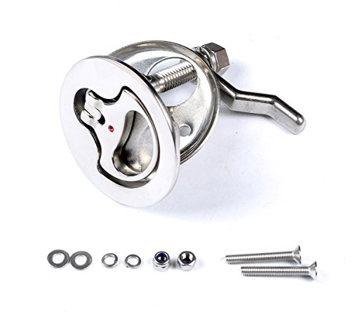 Mxeol Boat Stainless Steel Cam Latch Marine Hatch Pull with Back Plate Fasteners