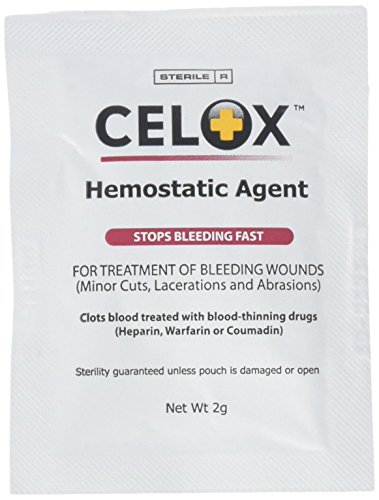 CELOX Granular Hemostat Blood-Clotting Crystals, 3 Count