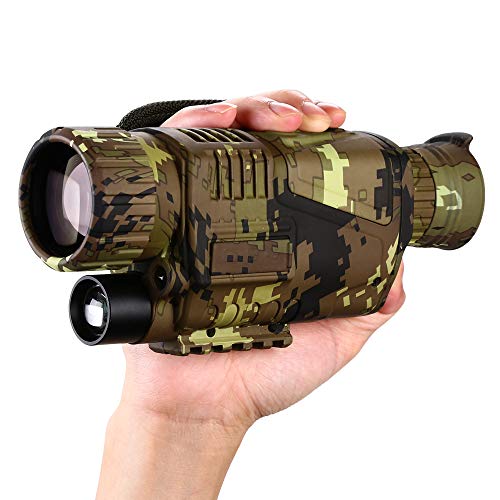BOBLOV Digital Night Vision Monocular 5x8 Optics Scope Night Vision Infrared Monoculars with 16GB Card for Hunting Observe (P15 with 16G Card)
