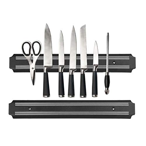 Magnetic Knife Strips, 15 Inch Magnetic Knife Storage Strip, Knife Holder, Knife Bar Block Magnet, Kitchen Utensil Holder, Tool Holder, Multipurpose Magnetic Knife Rack (2 Pack)