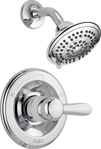 Delta Faucet Lahara 14 Series Single-Handle Shower Faucet, Shower Trim Kit with 5-Spray Touch-Clean Shower Head, Chrome T14238 (Valve Not Included)