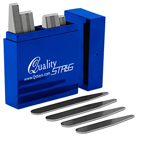 36 Stainless Steel Collar Stays for Men in Sapphire Box, Order The Sizes You Need. by Smooth Stays (6-2.2', 12-2.5', 12-2.75', 6-3')