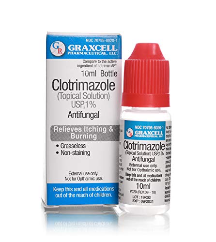 Graxcell Clotrimazole 1% Antifungal Topical Solution, 0.33 Fluid Ounce