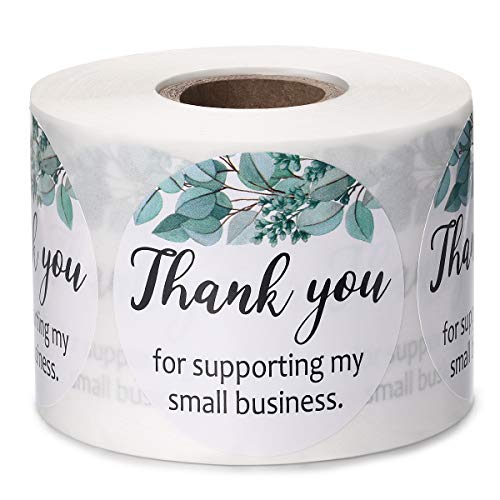 500 2' Thank You Stickers Roll Small Business Label Gift Bag Envelope Shipping Packaging Supplies