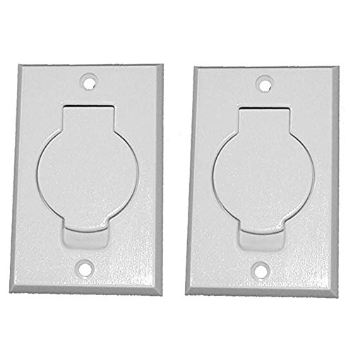 ANTOBLE 2 Pcs Standard Central Vacuum Inlet Valve Plate White for Beam Central Vac - White Round Door