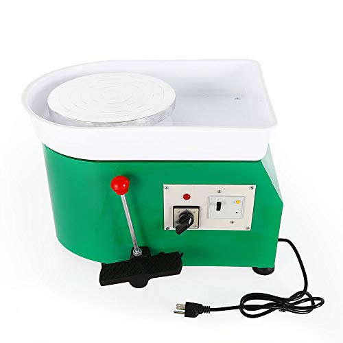 25CM Pottery Wheel Pottery Forming Machine 350W Electric Pottery Wheel DIY Clay Tool Ceramic Machine Work Clay Art Craft DIY (Green)