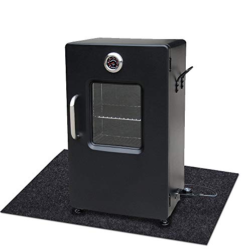 Under the Electric Smoker Mat,Flame Retardant Felt Fabric,Absorbing Oil Pads,Reusable Durable Washable Floor Mat Protect Decks ,Patios, Grease Splatters (Electric Smoker Mat :37.4inches x 30inches)