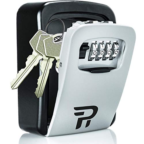 Key Lock Box for Outside - Rudy Run Wall Mount Combination Lockbox for House Keys - Key Hiders to Hide a Key Outside - Waterproof Key Safe Storage Lock Box