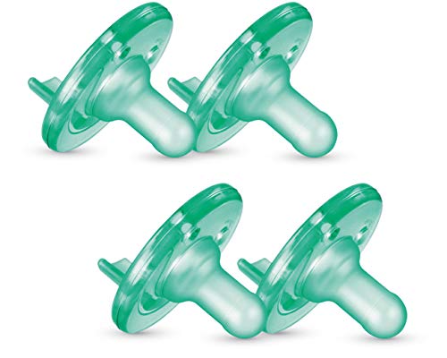 Philips Avent Soothie Pacifier, Green, 0-3 months, 4 pack