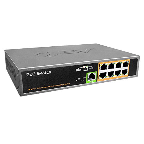 BV-Tech 9 Port PoE+ Switch (8 PoE+ Ports | 1 Uplink Port) – 120W – 802.3af/at