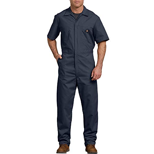 Dickies Men's Short Sleeve Coverall, Dark Navy, Medium Regular