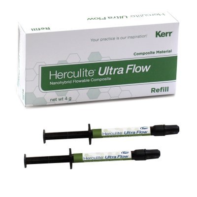 Kerr 35392 Herculite Ultra Flow Nanohybrid Flowable Composite Kit, A1 Shade 2 g Syringe Refill (Pack of 2)