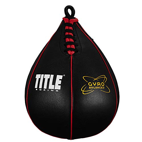 TITLE Boxing Gyro Balanced Speed Bags, Black, Small