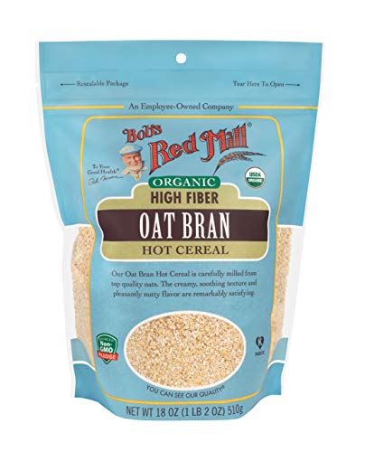 Bob's Red Mill Organic High Fiber Oat Bran Hot Cereal, 18-ounce (Pack of 4)