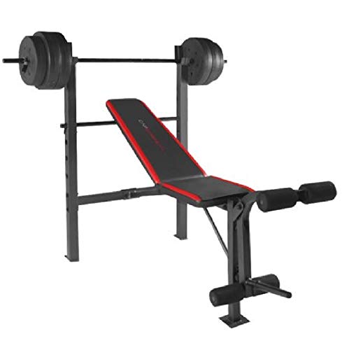 CAP Strength Standard Bench with 100 lb Weight Set