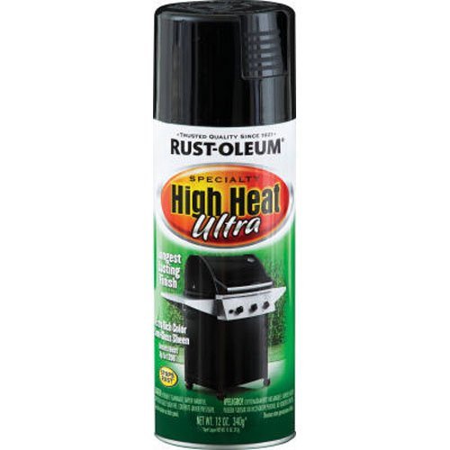Rust-Oleum 241169 High Heat Ultra Enamel Spray, Black, 12-Ounce