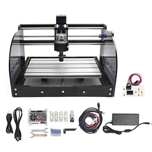 CNC 3018 Pro Max 3 Axis Desktop DIY Mini Wood Router Kit PCB PVC Milling Engraver Engraving Carving Machine GRBL Control with offline controller Hand Control (3018 Pro Max w/offline controller)