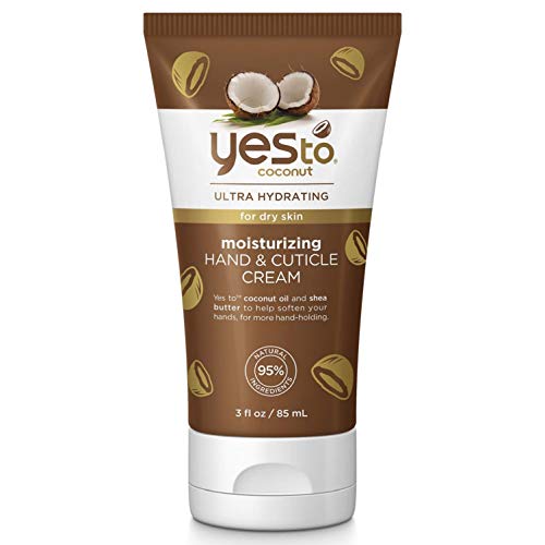 Yes To Coconut Ultra Hydrating Moisturizing Hand & Cuticle Cream for Dry Skin, 3 Fluid Ounces