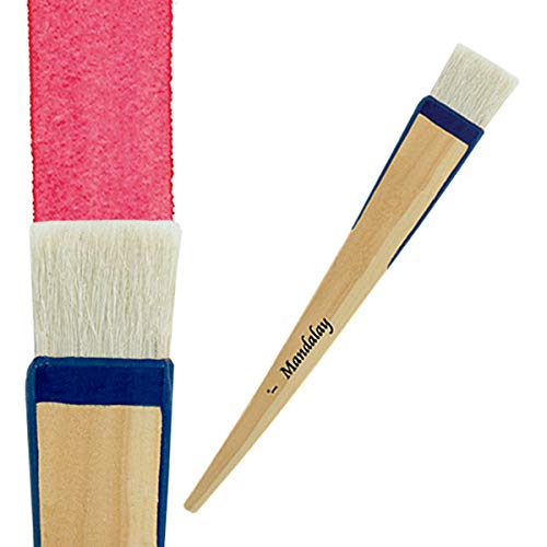 Creative Mark Mandalay Professional Goat Hair Hake Paintbrushes - Super Soft Hair for Holding Color for Large Surface Coverage - [Size - 1']