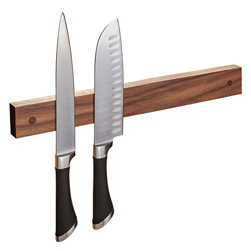 Powerful Magnetic Knife Strip, Holder Made in USA (Walnut, 14 inches)