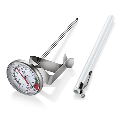 KT THERMO Instand Read 2-Inch Dial Thermometer,Best For The Coffee Drinks,Chocolate Milk Foam