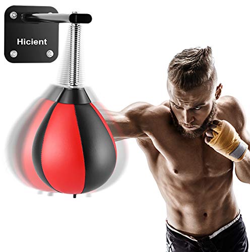 Hicient Punching Bag Reflex Speed Bag with Reinforced Spring Wall-Mounted Strong Durable Boxing Ball Relief Stress Ball for Kids Adults Home Office Gym