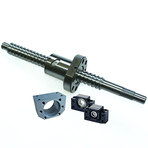 SFU1605 300mm Ballscrew kit + Set BK/BF12 Kit + 1605 Ballscrew RM1605 L300mm Ball Screw with Ball Nuts + Screw Nut Housing for CNC Machine