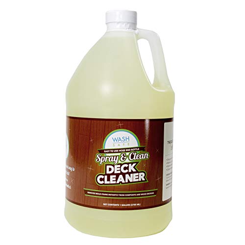 Wash Safe Industries WS-SC-1G Clear Spray and Clean Composite Deck Cleaner, 1 gal Bottle