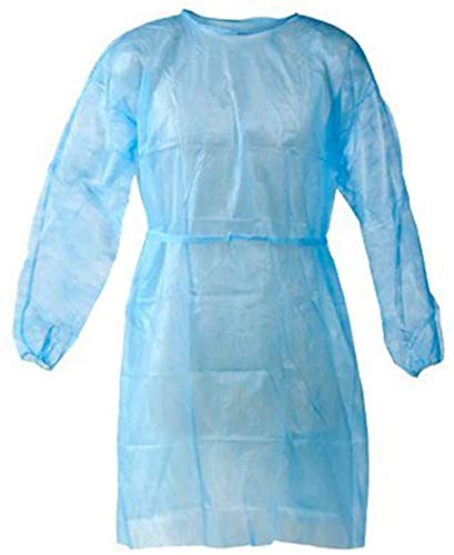 Disposable Isolation Gown Size: Universal Qty: 50 per Case (Blue)