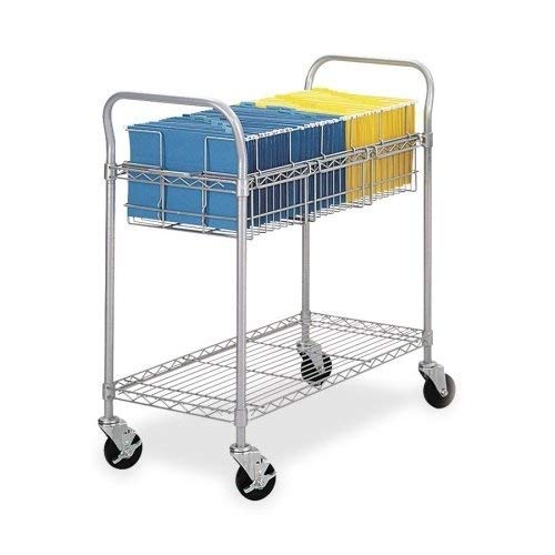 Safco Products 5235GR Wire Mail Cart, Legal Size, Gray