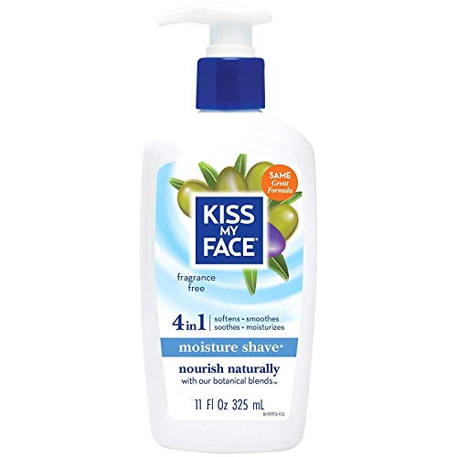 Kiss My Face Moisture Shave Fragrance Free 4-in-1 Pump, 11 Fl Oz (Pack of 2)