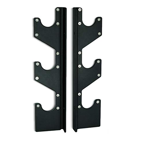 RIGERS Steel Horizontal Bar Wall Barbell Rack - Storage 3 Weight Bar Wall Rack (3 Bar)