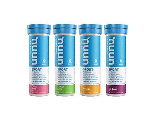 Nuun Sport: Electrolyte Drink Tablets, Citrus Berry Mixed Box, 4 Tubes (40 Servings)