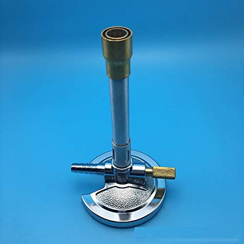 Lab Bunsen Burner, Air & Gas Adjustment with Flame Stabilizer for Natural Gas & Propane & Lab Heating