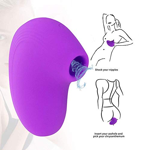 G-spot Clitoral Sucking Vibrator for clit nipple stimulation, Rechargeable Silicone Vagina Anal Mini Sucker Waterproof Licking Tongue Vibrators Sex Toy with 10 Modes for Women Couple(Purple)