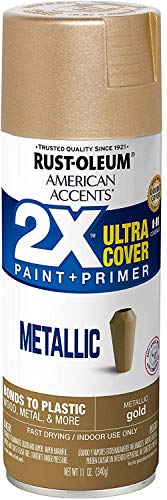 Rust-Oleum 327909 American Accents Spray Paint, 11 Oz, Metallic Gold