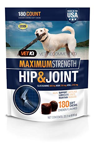Vetiq Maximum Strength Hip And Joint Supplement For Dogs - Chicken Flavored Soft Chews, 22.2 Oz