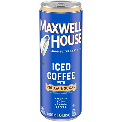 Maxwell House Ready-to-Drink Iced Coffee with Cream & Sugar 11 Fl Oz (Pack of 12)