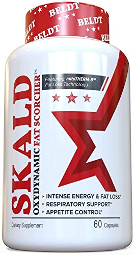 Skald Fat Burner - Experience Greater Energy Rush, Fat Loss and Mood Boost Than Banned ECA-Stack, World's Most Powerful Weight Loss Discovery - with Respiratory Support - for Men and Women (60 Caps)