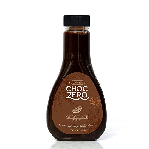 ChocZero's Chocolate Sugar-Free Syrup. Low Carb (1 Gram Net Carb), No Sugar, No Preservatives, No Sugar Alcohols. Thick and Rich Sauce