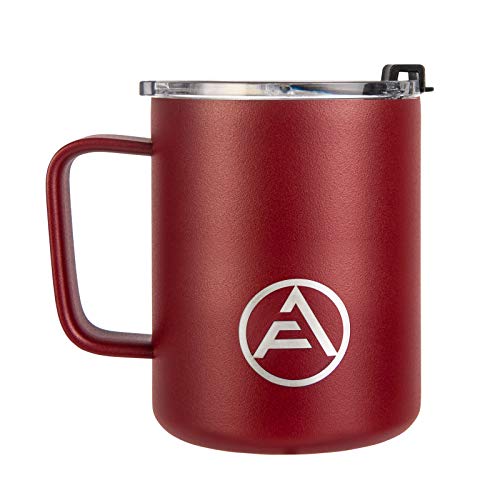 EAF Stainless Steel Travel Mug Camping, Thermal Coffee Mugs Vacuum Insulated, Vacuum Tumbler Cup Double Wall, 12oz-Red