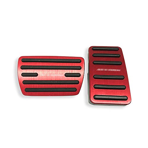 BOYUER Anti-Slip No Drilling Aluminum Brake and Gas Accelerator Pedal Covers For Honda Accord LX EX-L TOURING EX 2018 2019 2020 (Not Fit Sport) Foot Pedal Pads Kit 2PCS (RED)