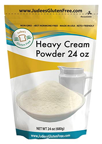 Judee's Heavy Cream Powder(24 oz): GMO and Preservative Free: Produced in the USA: Keto Friendly, Add Healthy Fat to Coffee, Freshness Locked in Package